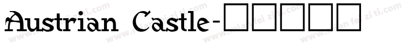 Austrian Castle字体转换